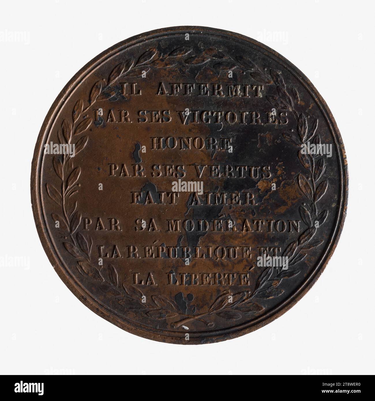Bonaparte, erster Konsul, 1800-1801, Liénard, Graveur en médailles, Array, Numismatique, Médaille, Paris, Höhe: 3,2 cm, Gewicht (Typengröße): 13,71 g Stockfoto