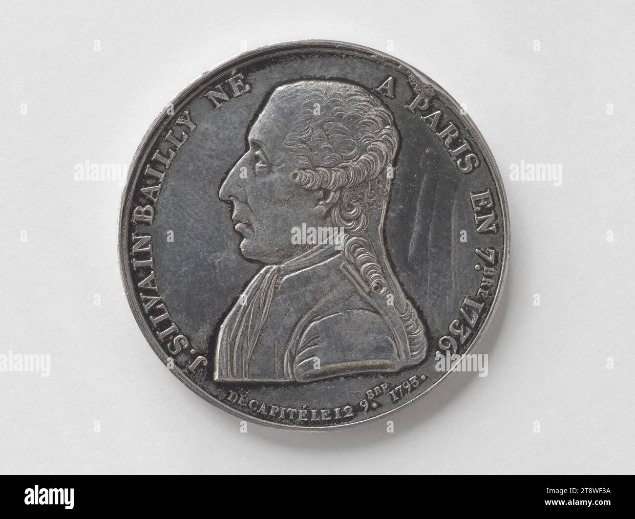 Jean-Sylvain Bailly (1736-1793), Bürgermeister von Paris (1789-1791), um 1801, Liénard, P. G., Array numismatisch, Medaille, Silber, Durchmesser: 3,2 cm, Gewicht (Typenabmessung): 16,24 g Stockfoto