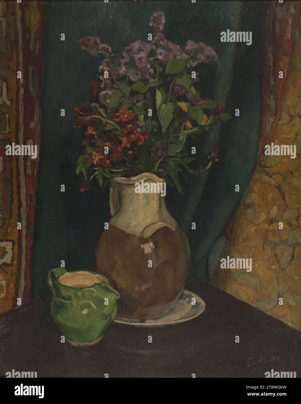 Stillleben mit Wandblumen, Monfreid, Georges Daniel de, Maler, 5-1900, 20. Jahrhundert, Malerei, Ölgemälde, Höhe: 81 cm, Breite: 65 cm, Abmessungen – Rahmen:, Höhe: 89,5 cm, Breite: 73,5 cm, Dicke: 3,5 cm Stockfoto