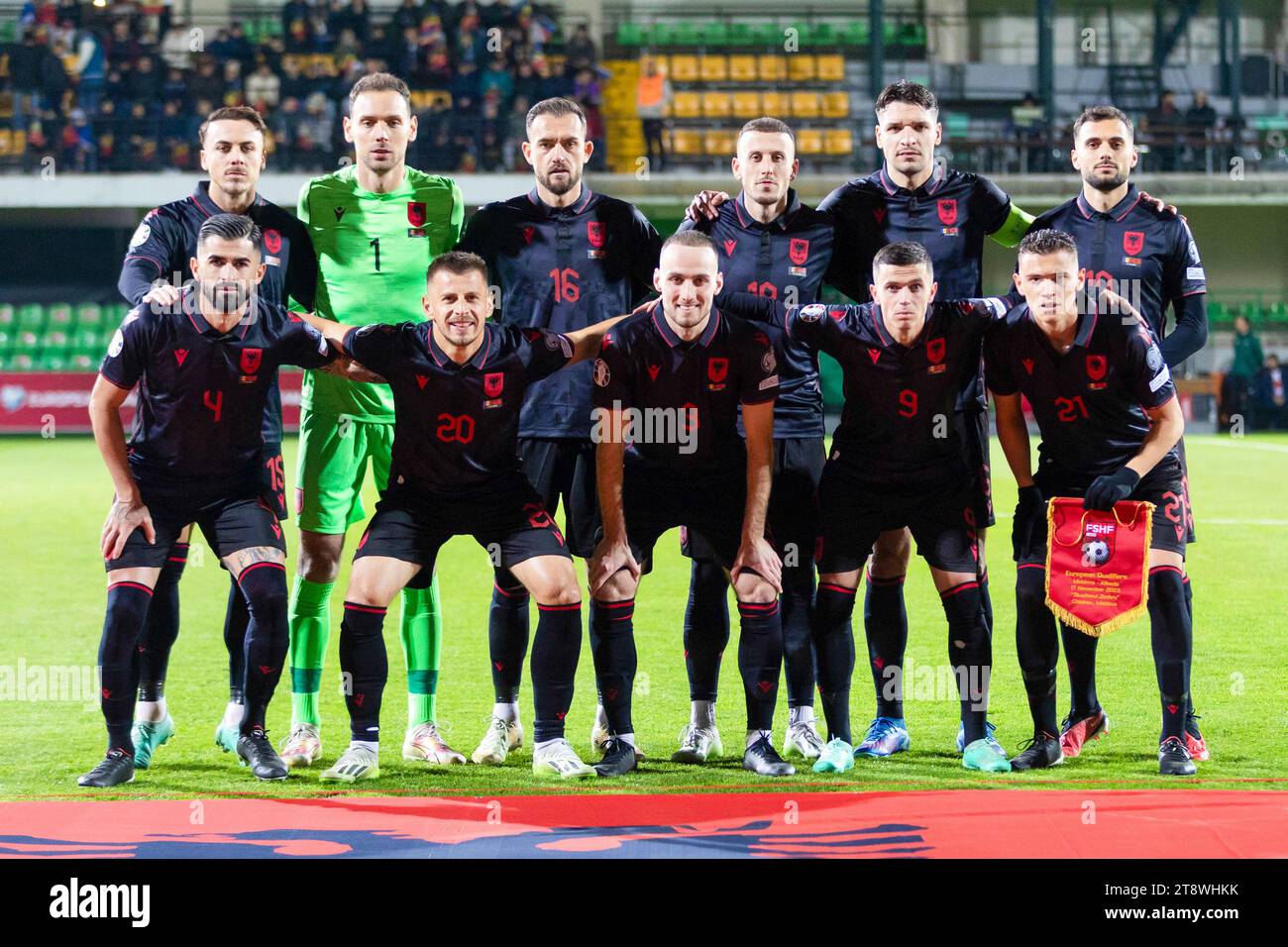 Bild der albanischen Nationalmannschaft während der Qualifikation ZUR