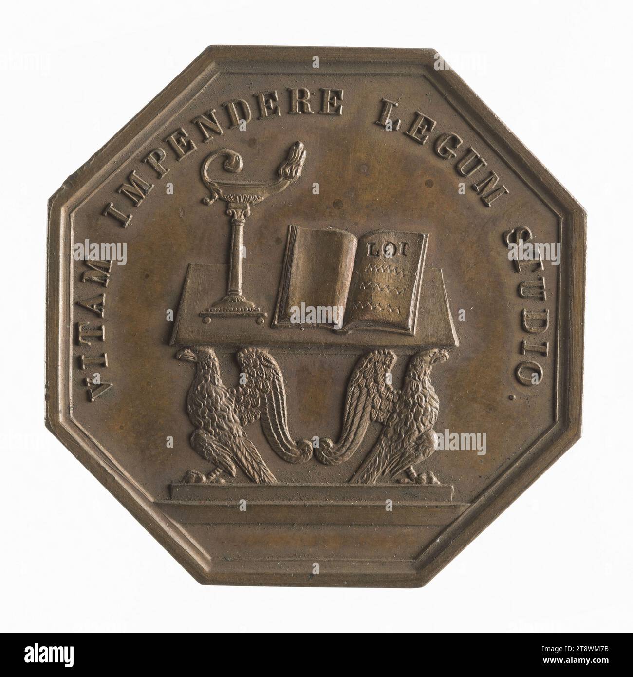 Avoués près la cour d'appel à Paris, XIXe siècle, Tiolier, Nicolas-Pierre, Graveur en médailles, Numismatique, Token (numismatisch), Bronze, Durchmesser: 3,4 cm, Gewicht (Typenabmessung): 16,25 g Stockfoto