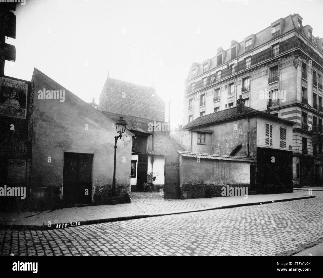 Rue Daguerre Nr. 10 (2. Teil), 14. Bezirk, Paris. Blick auf die Straßenecke, Union Photographique Francaise, Fotograf, Union Photographique Francaise, Fotograf, zwischen 1893 und 1898, Graphic Arts, Photography, Aristotype Stockfoto