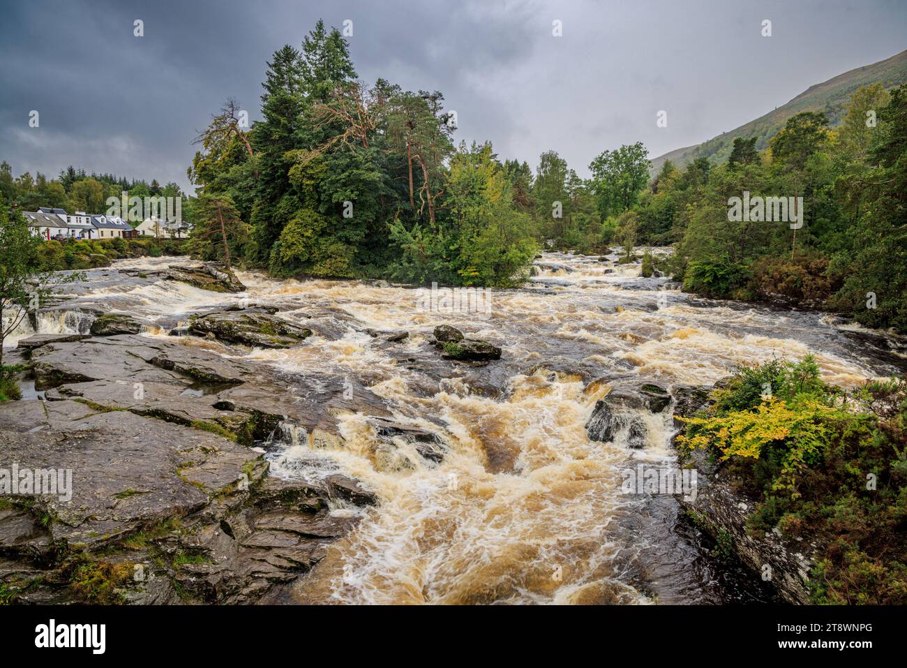 Die Fälle von Dochart in Killin, Stirling, Schottland Stockfoto