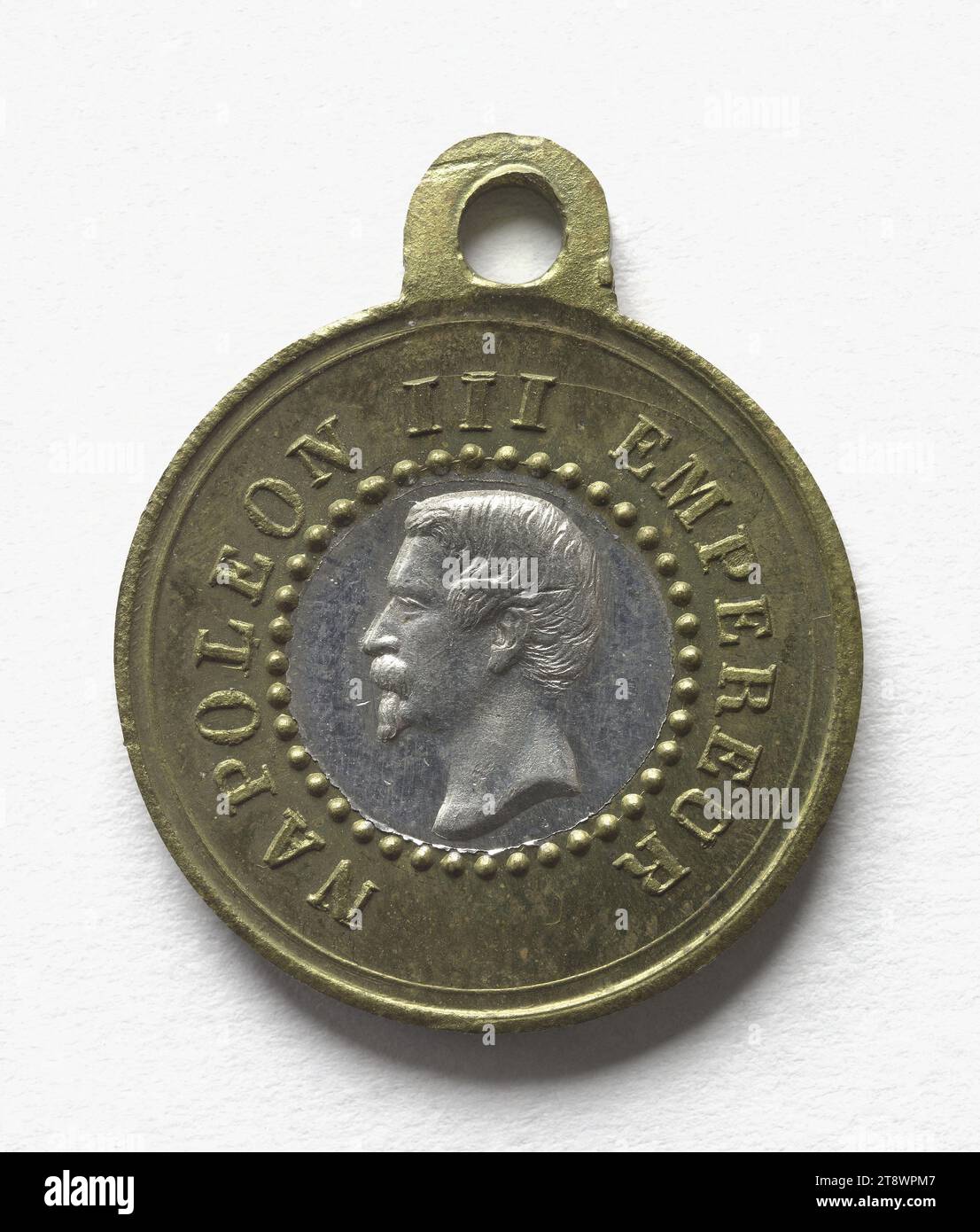 Triumphierende Rückkehr Napoleons III. Nach Paris von seiner Reise in den Süden, 16. Oktober 1852, Anonym, Gravierer in Medaillen, Array, Numismatik, Medaille, Paris, Abmessungen - Werk: Durchmesser: 2 cm, Gewicht (Typenabmessung): 2,85 g Stockfoto