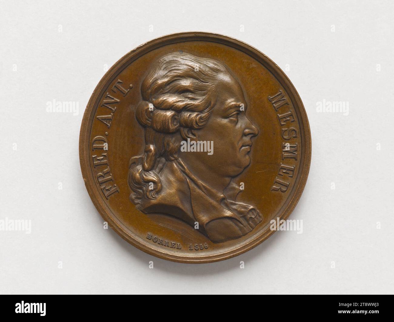 Franz Anton Mesmer (1734-1815), Österreichischer Arzt, 1836, Borrel, Valentin Maurice, Medaillengravierer, Array, Numismatik, Medaille, Abmessungen - Werk: Durchmesser: 2,8 cm, Gewicht (Typenmaß): 10,31 g Stockfoto
