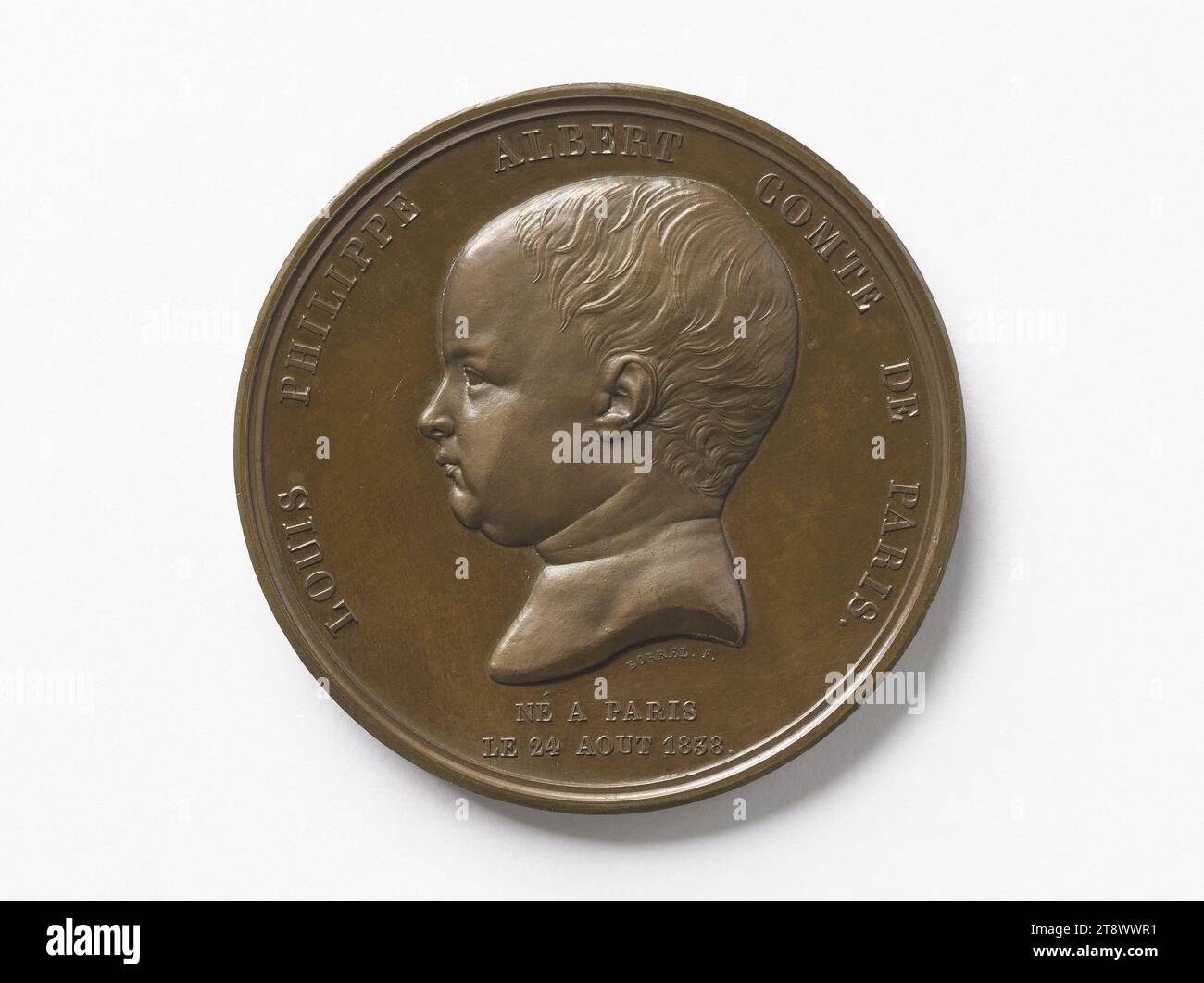 Louis-Philippe-Albert d'Orléans, Graf von Paris (1838-1894), 1838, Borrel, Valentin Maurice, Array, Numismatik, Medaille, Abmessungen - Werk: Durchmesser: 5,2 cm Stockfoto