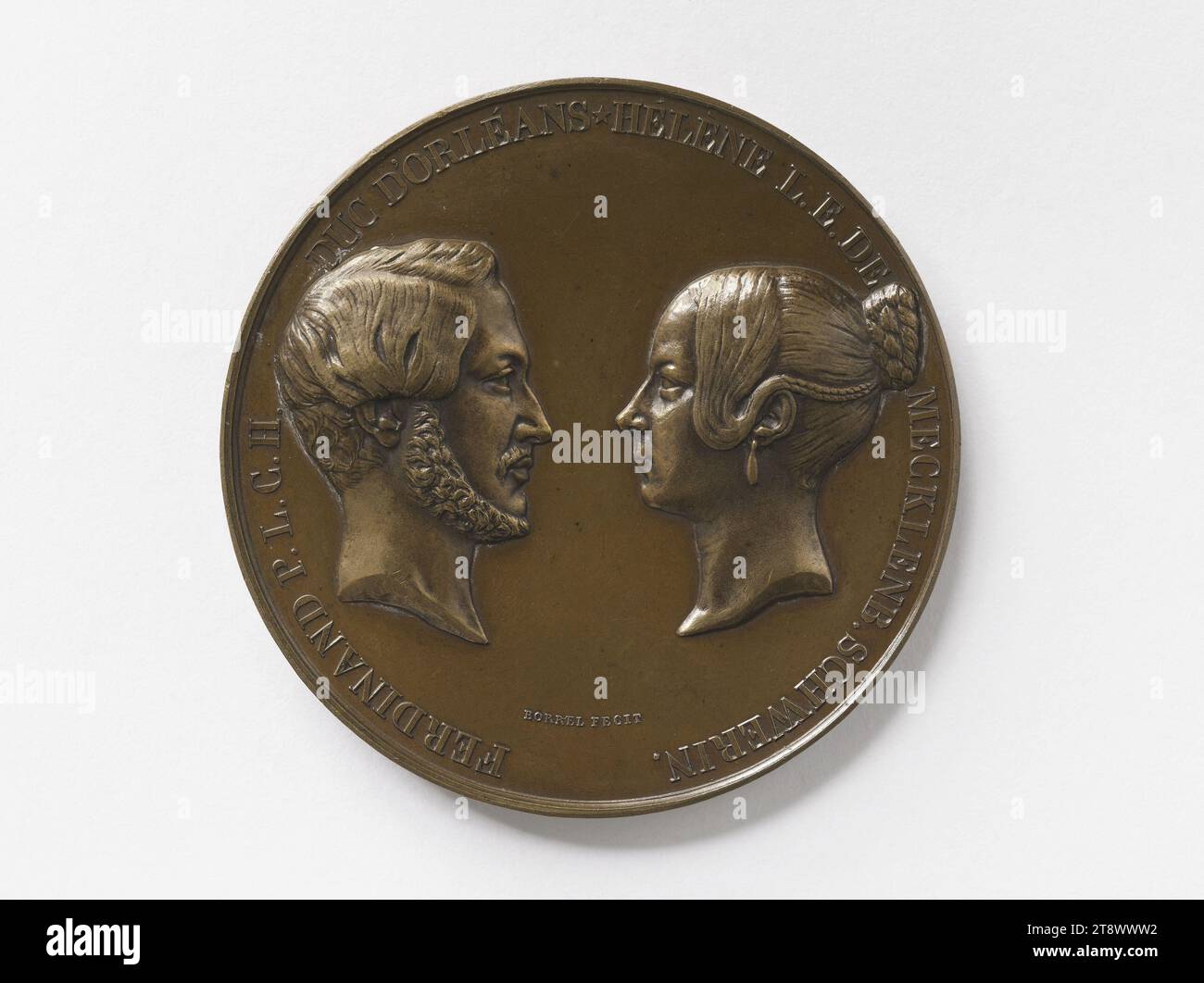 Louis-Philippe-Albert d'Orléans, Graf von Paris (1838-1894), 1838, Borrel, Valentin Maurice, Grazer in Medaillen, Array, Numismatik, Medaille, Abmessungen - Werk: Durchmesser: 5,2 cm, Gewicht (Typenabmessung): 57,9 g Stockfoto