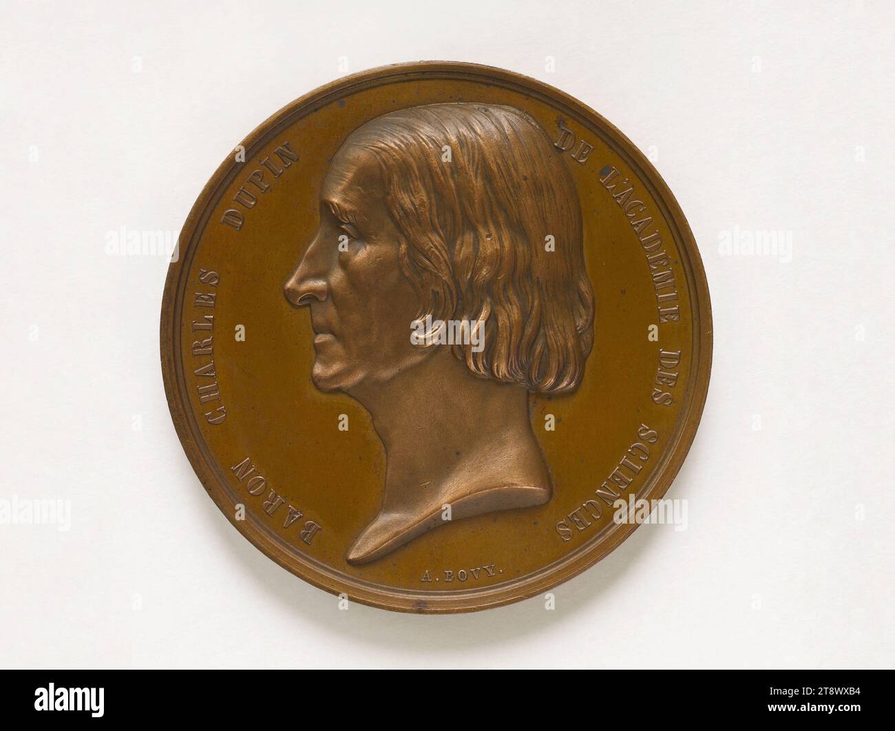 Pierre Charles Francois, Baron Dupin (1784-1873), Mitglied der Akademie der Wissenschaften, 1868, Bovy, Antoine, Gravierer in Medaillen, in 1868, Numismatik, Medaille, Abmessungen - Werk: Durchmesser: 5 cm, Gewicht (Typenmaß): 55,05 g Stockfoto