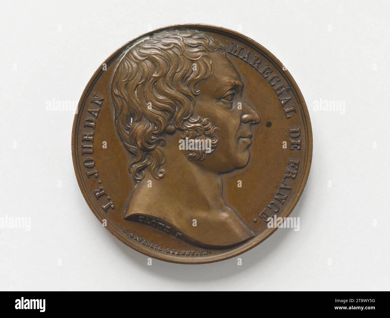 Jean-Baptiste, Graf Jourdan (1762–1833), Marschall des Reiches (1804), nach 1804 Caqué, Armand-Auguste, Gravur in Medaillen, Gavedell, Geanny, Herausgeber, Array, Numismatik, Medaille Stockfoto