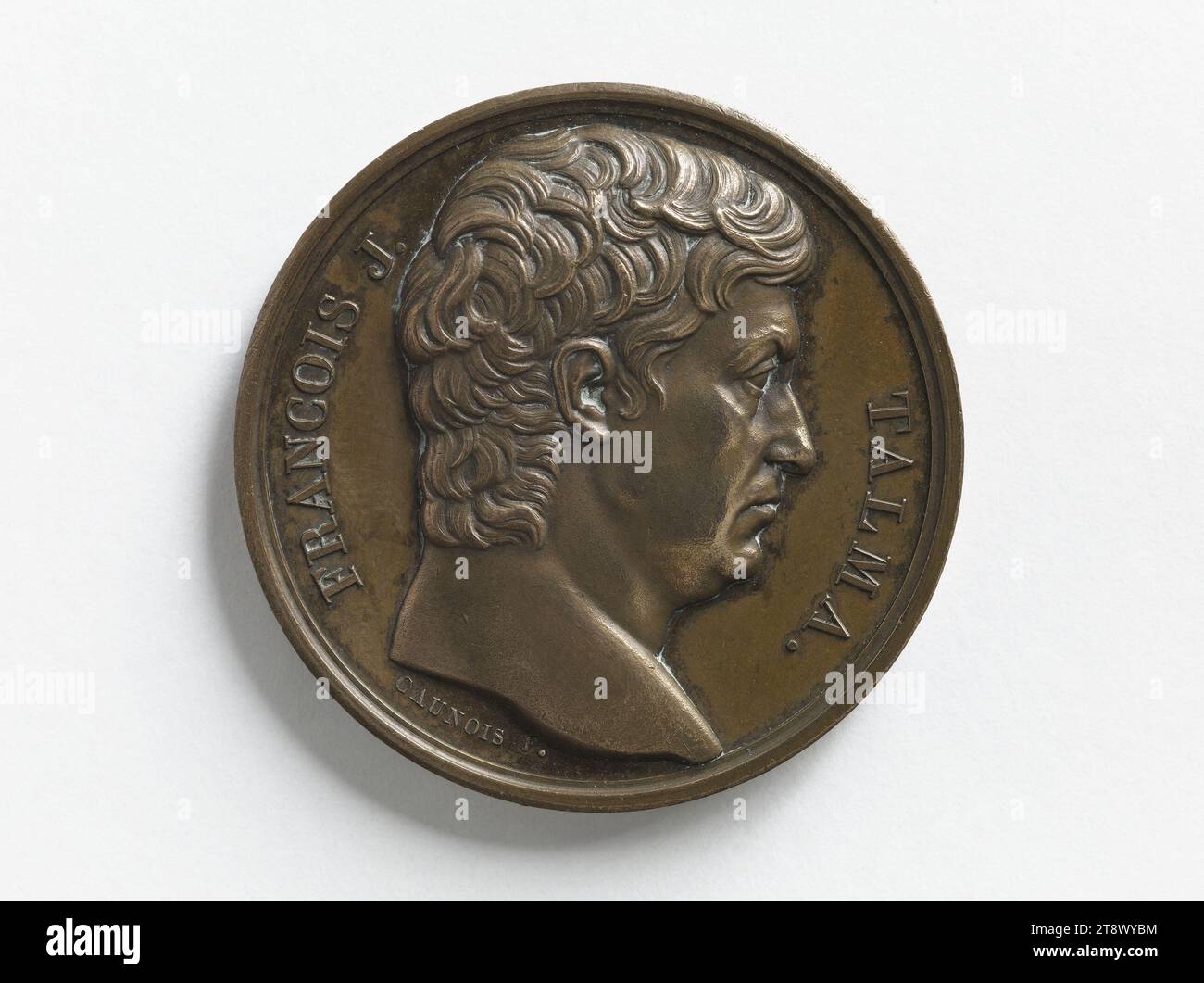 Joseph Talma (1763–1826), französischer Schauspieler, 1823, Caunois, Francois-Augustin Gravierer in Medaillen, Array, Numismatik, Medaille, Abmessungen - Werk: Durchmesser: 4,2 cm, Gewicht (Typenmaß): 38,66 g Stockfoto