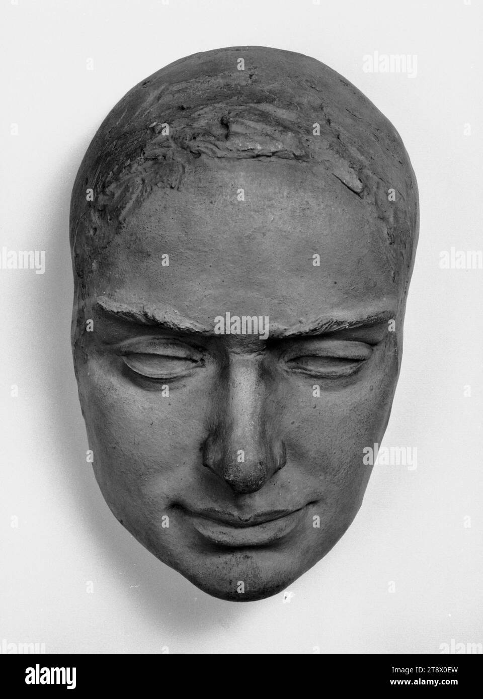 Unbekannte Maske, Dantan, Jean Pierre (dit Dantan Jeune), Bildhauer, 19. Jahrhundert, Skulptur, Maske, Abmessungen – Arbeit: Höhe: 21 cm Stockfoto