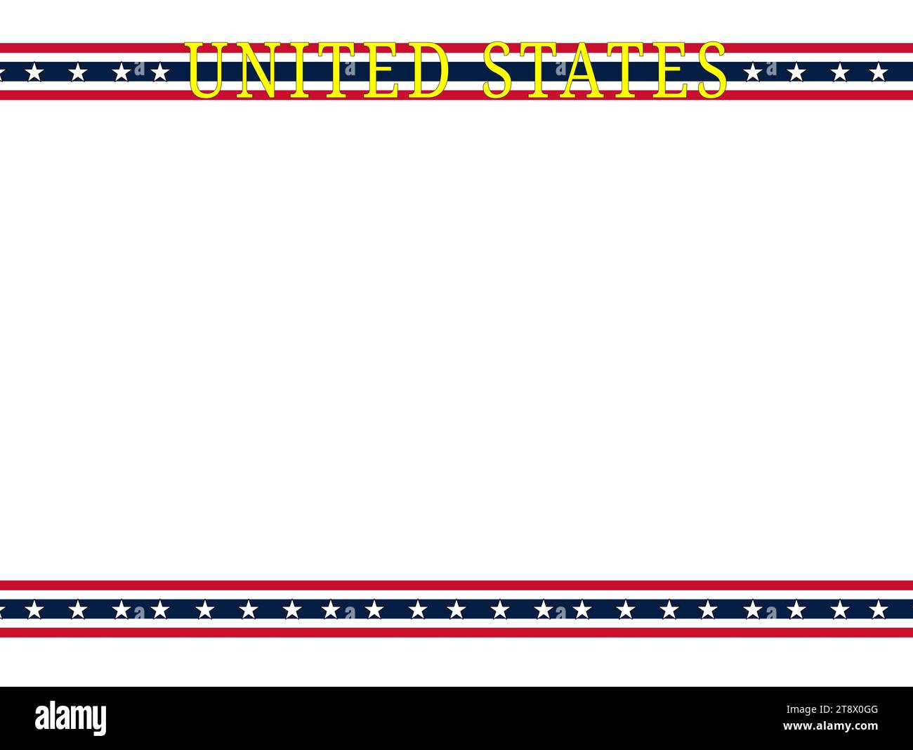 Sterne- und Streifenmuster, gefärbt wie die US-Flagge. Grafische Illustration von Stars America Hintergrund zur Feier des American President's Day, USA Stockfoto