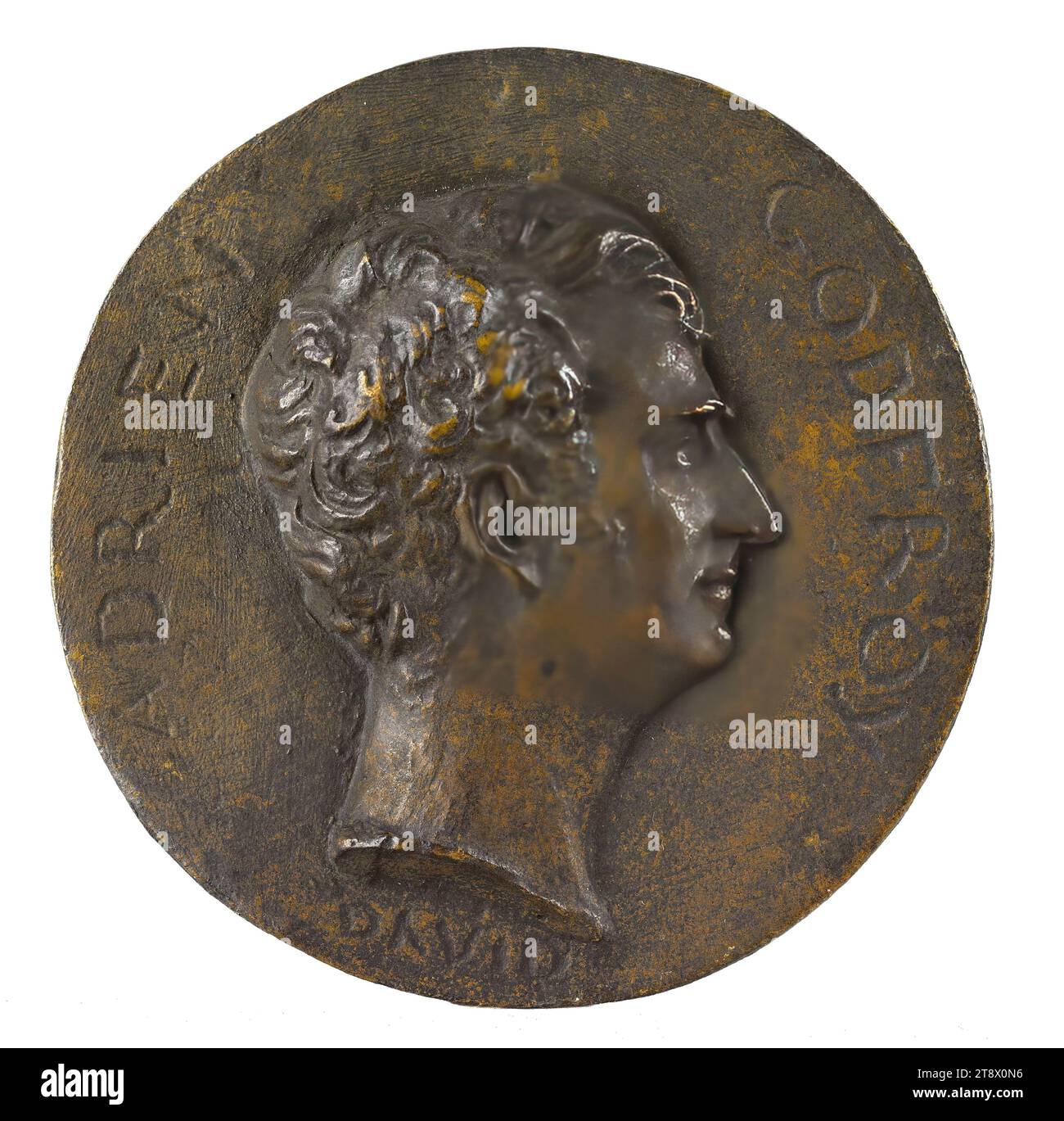 Porträt von Adrien-Pierre-Francois Godfroy (1777-1855), Stecher, David d'Angers, Pierre-Jean, Bildhauer, 1. Hälfte des 19. Jahrhunderts, Skulptur, Medaillon (Skulptur), Abmessungen - Werk: Durchmesser: 7,8 cm Stockfoto