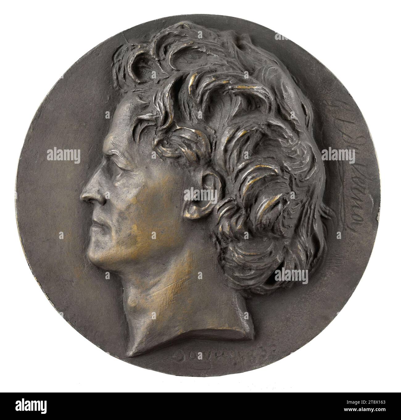 Porträt von Georges-Louis Duvernoy (1777-1855), Anatom und Zoologe, David d'Angers, Pierre-Jean, Bildhauer, 1835, 1. Hälfte des 19. Jahrhunderts, Skulptur, Medaillon (Skulptur), Abmessungen - Werk: Durchmesser: 15,5 cm Stockfoto