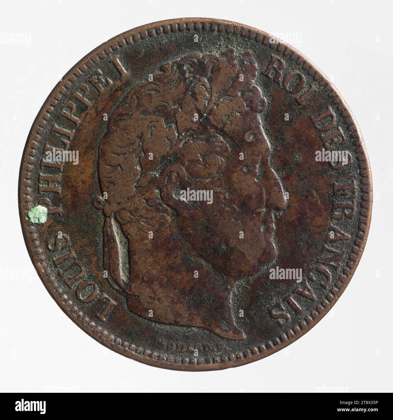 Gedenkmünze vom 30. Juli 1830, 1832, Domard, Joseph Francois, Graveurin in Medaillen, Array, Numismatik, Währung, Nantes, Abmessungen – Arbeit: Durchmesser: 3,4 cm, Gewicht (Typenabmessung): 22,89 g Stockfoto