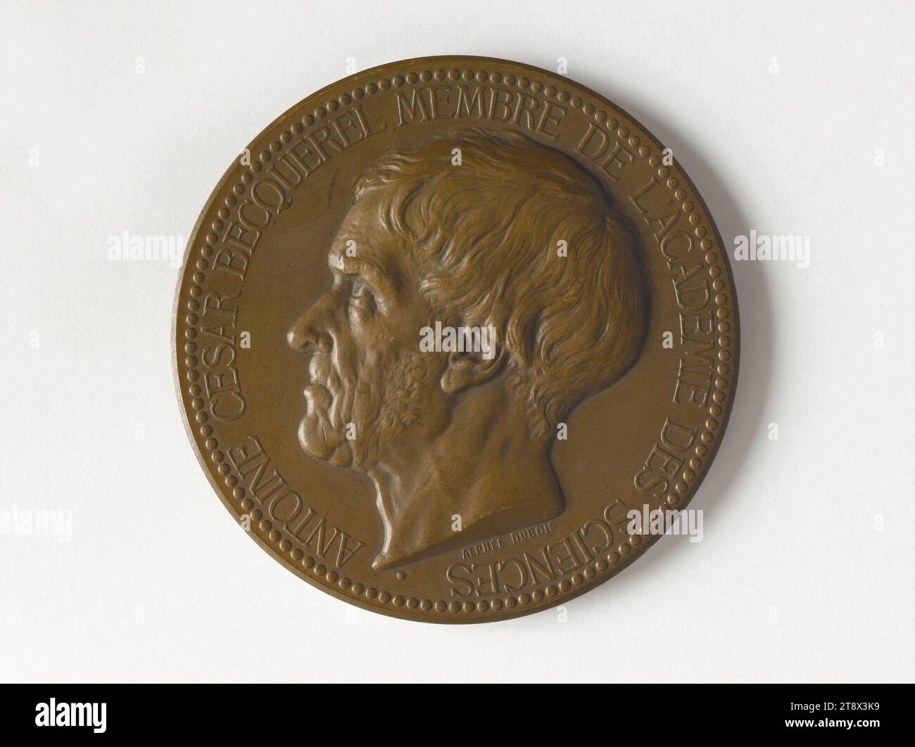 Antoine-César Becquerel (1788-1878), Physiker, 1874, Dubois, Alphée Gravierer in Medaillen, Array, Numismatik, Medaille, Abmessungen - Werk: Durchmesser: 5,1 cm, Gewicht (Typenmaß): 65,81 g Stockfoto