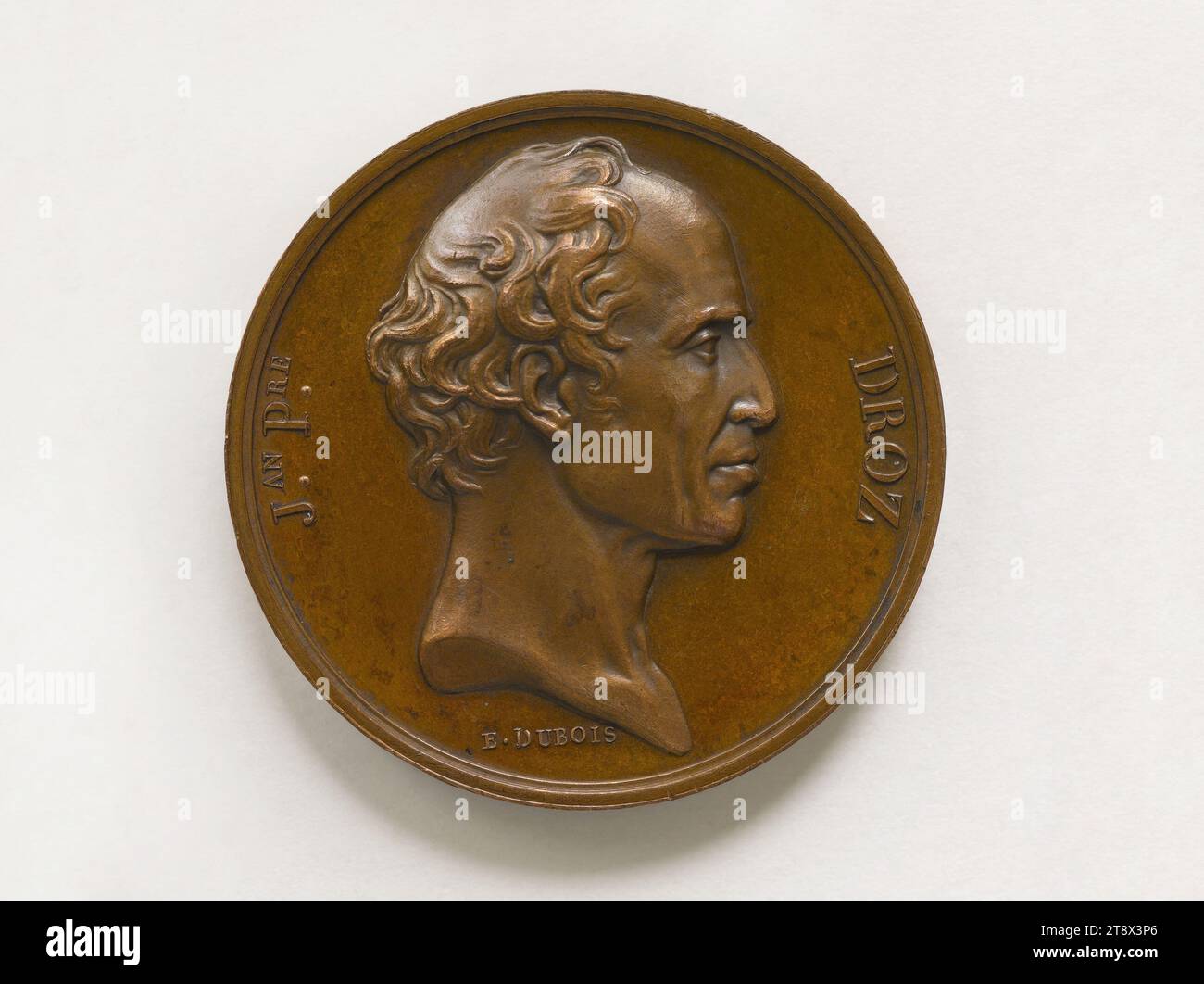 Jean-Pierre Droz (1740-1823), Kupferstecher, nach 1823, Dubois, Joseph Eugène, Gravierer in Medaillen, Array, Numismatik, Medaille, Abmessungen - Werk: Durchmesser: 3,5 cm, Gewicht (Typenmaß): 19,77 g Stockfoto