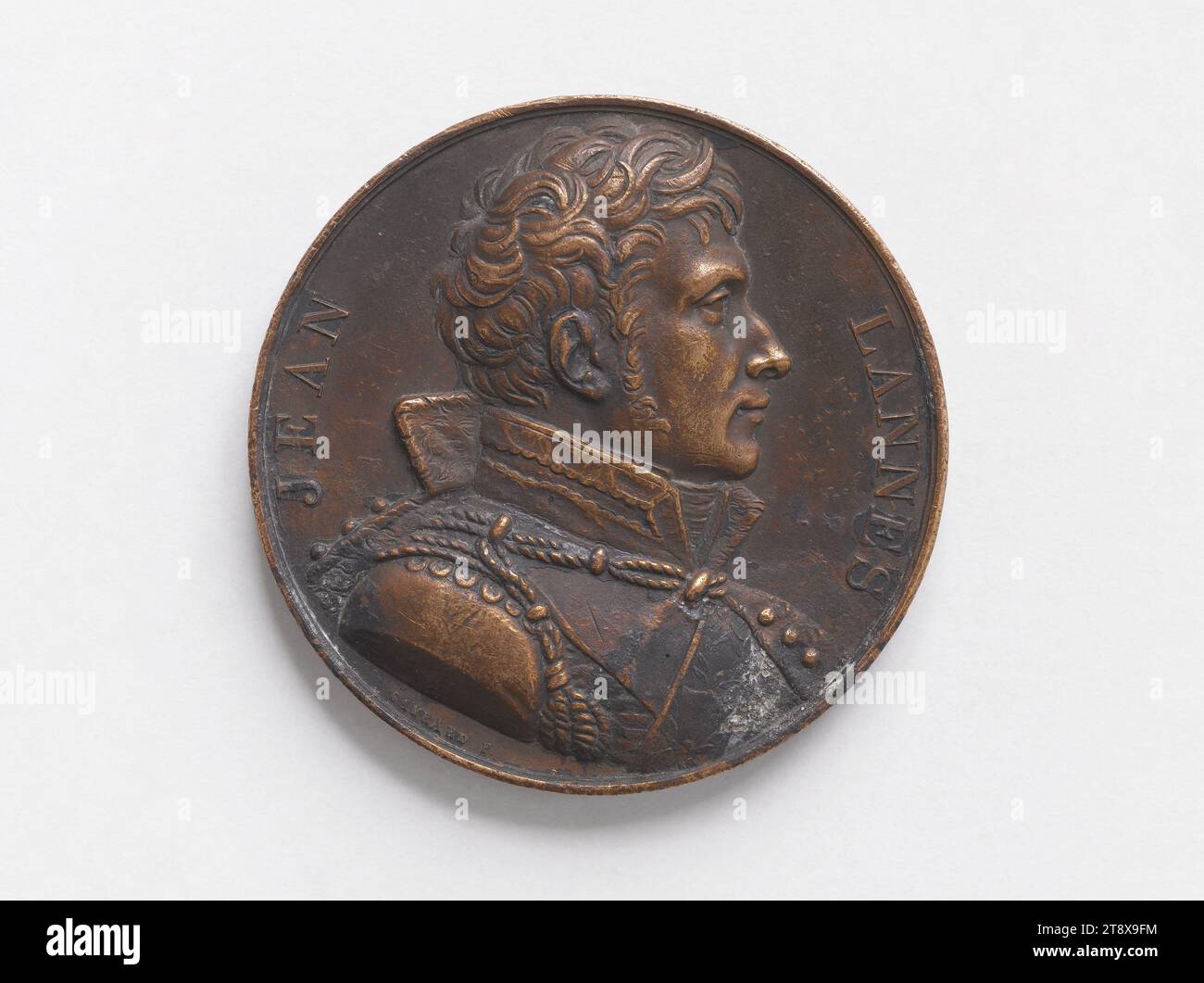 Jean Lannes, Prinz von Sievers, Herzog von Montebello (1769-1809), französischer General und Marschall des Reiches, 1823, Gayrard, Raymond, Gravierer in Medaillen, in 1823, Numismatik, Medaille, Abmessungen - Werk: Durchmesser: 4 cm, Gewicht (Typenmaß): 40,49 g Stockfoto