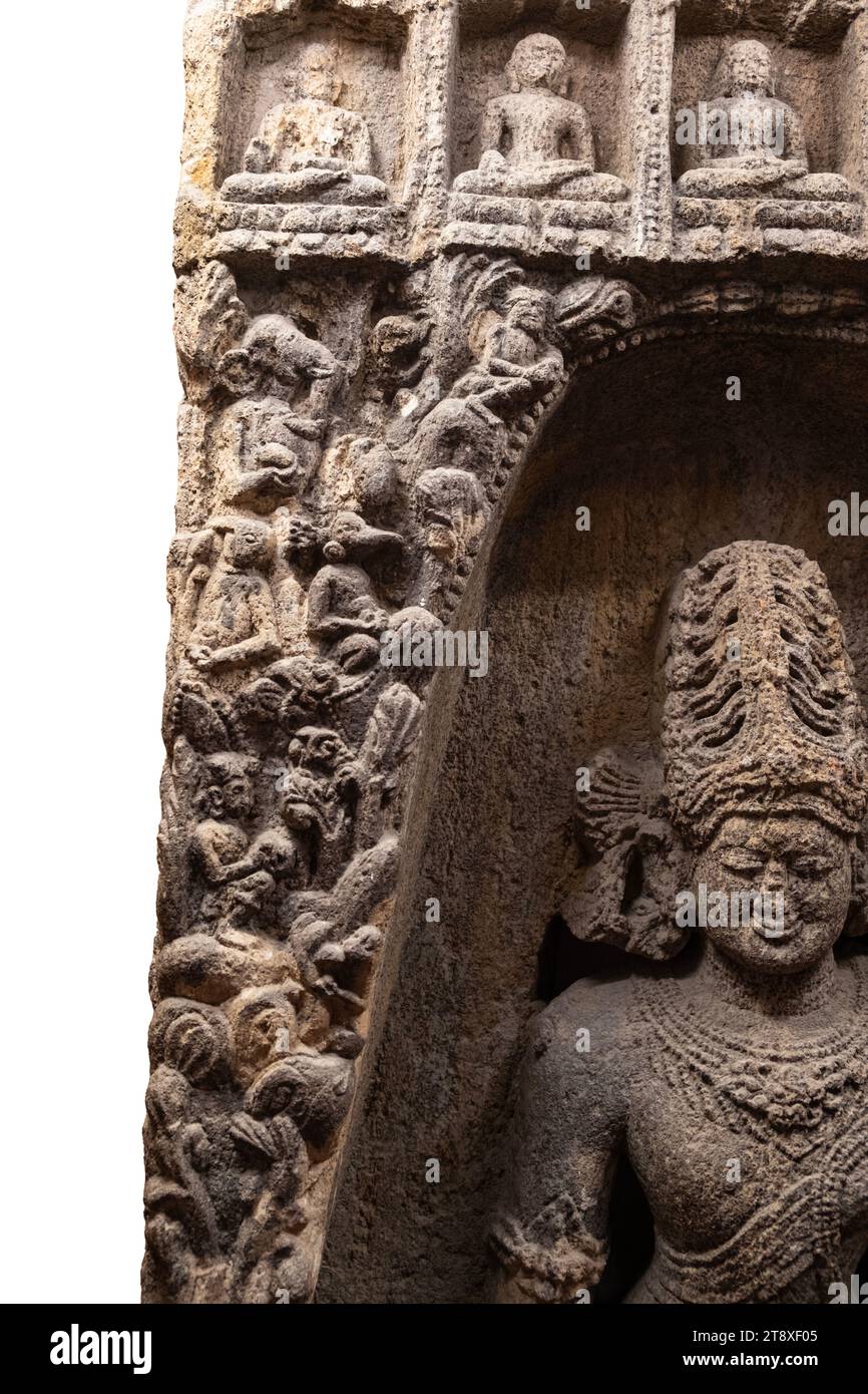 Padmapani Avalokiteshvara. Baneswaranasi, Narasinghpur, Cuttack. 11. Jahrhundert n. Chr. Bodhisattva als Lotusträger Padmapani war eine bevorzugte Form von Aval Stockfoto