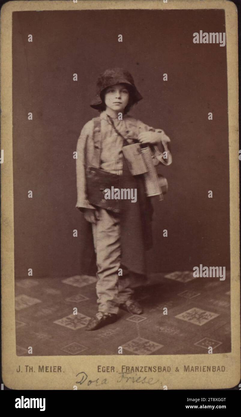 Dora Friese, Schauspielerin, J. Th. Meier, Fotostudio, Datum um 1877, Trägerkarton, Albumenpapier, Höhe x Breite 10, 6 x 6, 4 cm, Theater, Porträt, Porträt der Schauspielerin, Schauspielerin, Frau, Sammlung Wien Stockfoto