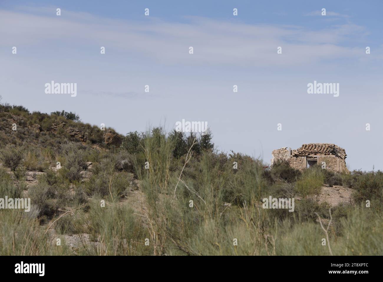 Altes Haus auf dem Land von Almeria, Spanien Stockfoto