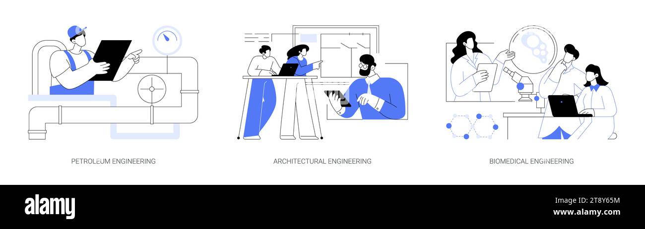 Master of Engineering Management isolierte Cartoon-Vektor-Illustrationen se Stock Vektor