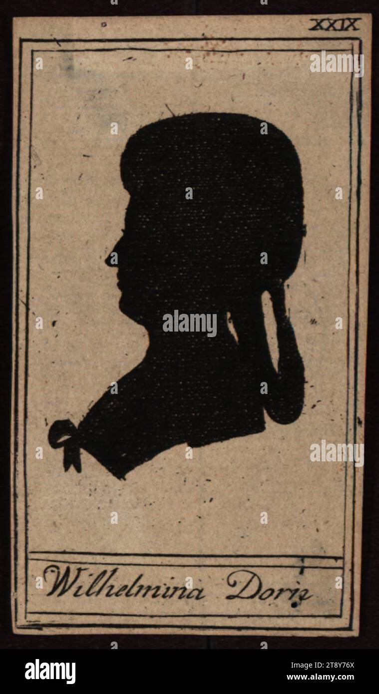 Wihelmina Dorn (1762–1814), Schauspielerin, Johann Hieronymus Löschenkohl (1753–1807), Verlag, 1787, Papier, Kupferstich, Blattgröße 8, 5 x 5 cm, Theater, Bildende Kunst, Porträt, Porträt der Schauspielerin, Schauspielerin, Frau, Sammlung Wien Stockfoto