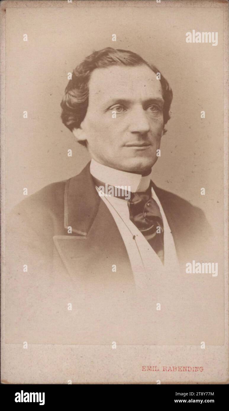 Anton Ascher (1820–1884), Schauspieler, Theaterregisseur, Emil Rabending (1823–1886), Fotograf, 1860-1870, Trägerkarton, Albumenpapier, Albumenpapier, Trägerkarton 10, 7 x 6, 4 cm, Theater, Porträt, Mann, Porträt des Schauspielers, der Schauspielerin Anton Ascher, der Wiener Sammlung Stockfoto