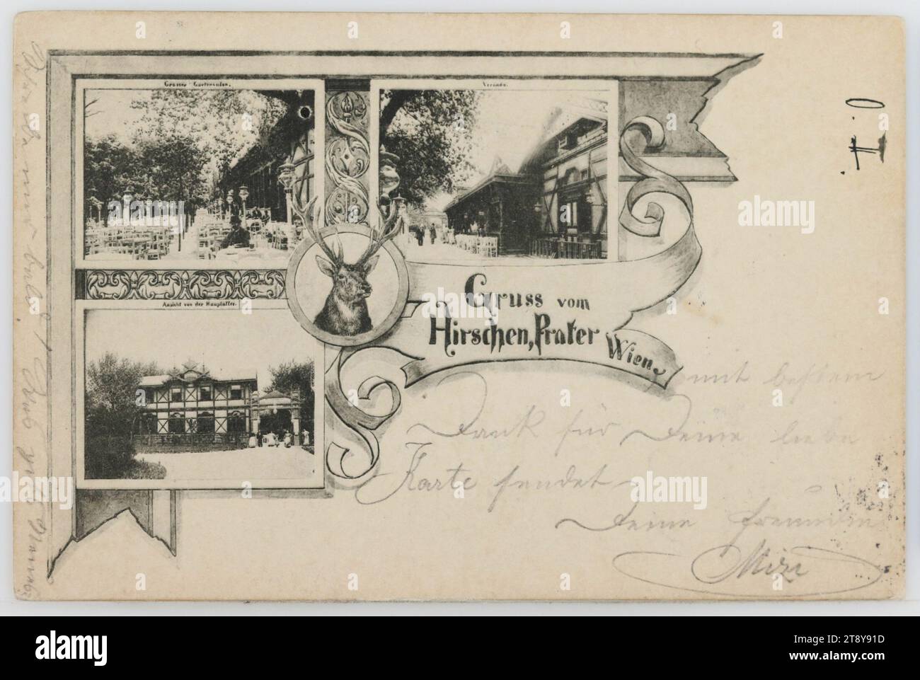 Gru Vom Hirsch Prater Wien Unbekannt 1899 Pappe Kollotypie 