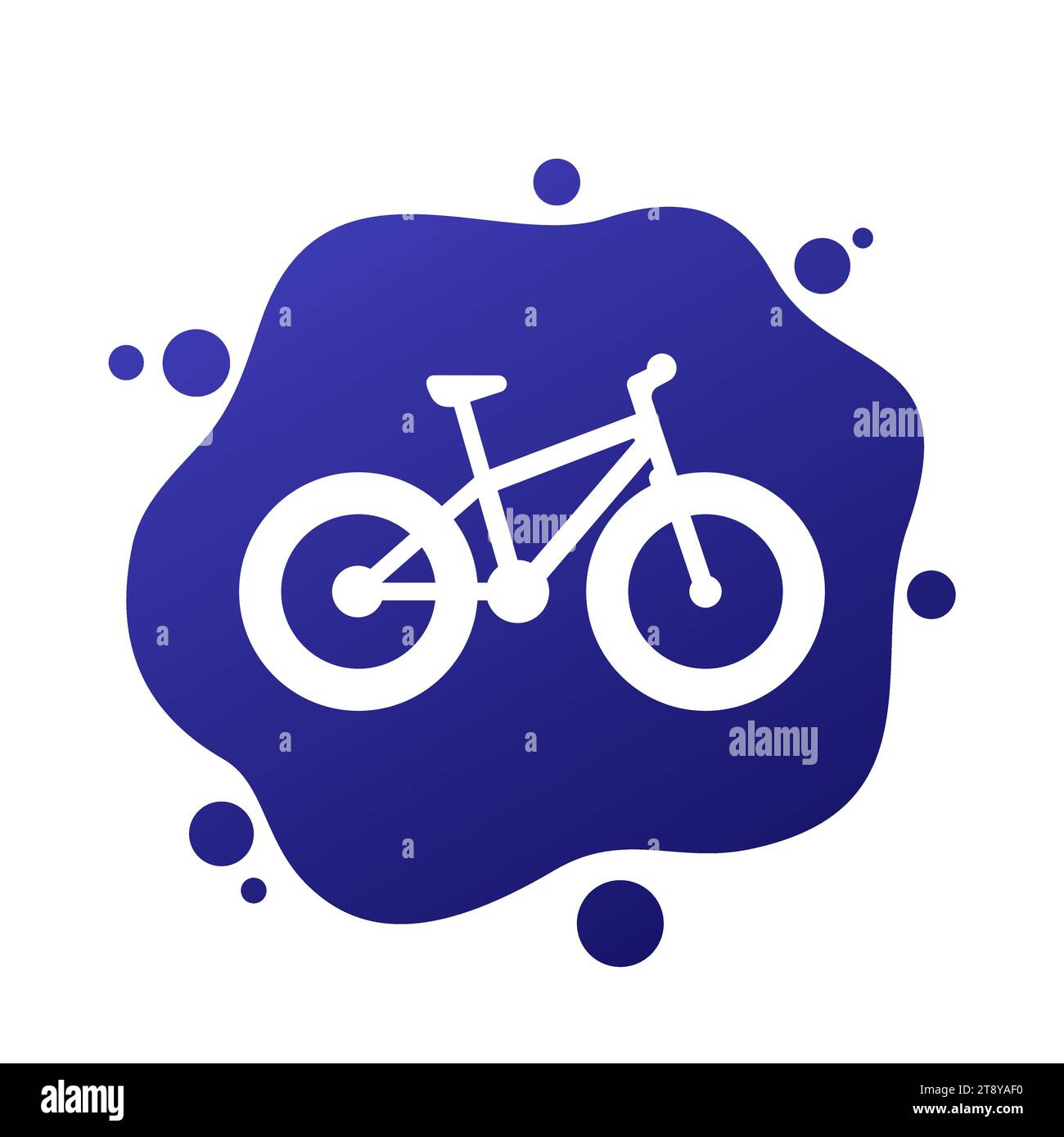 Fatbike-Ikone, ein Fahrrad mit fetten Reifen Stock Vektor