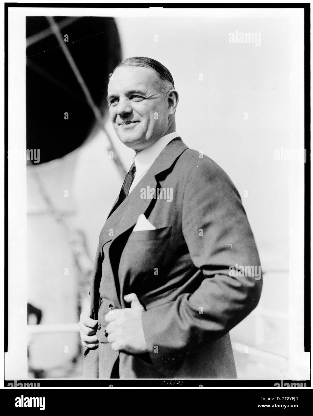 Porträt von William J Donovan (1883–1959), aufgenommen während seiner Zeit als Anwalt beim US-Justizministerium. Donovan wurde später zum Direktor des US Office of Strategic Services (OSS) ernannt, im Zweiten Weltkrieg, unbekannter Ort, am 6. August 1928. (Foto: Bain News Service) Stockfoto