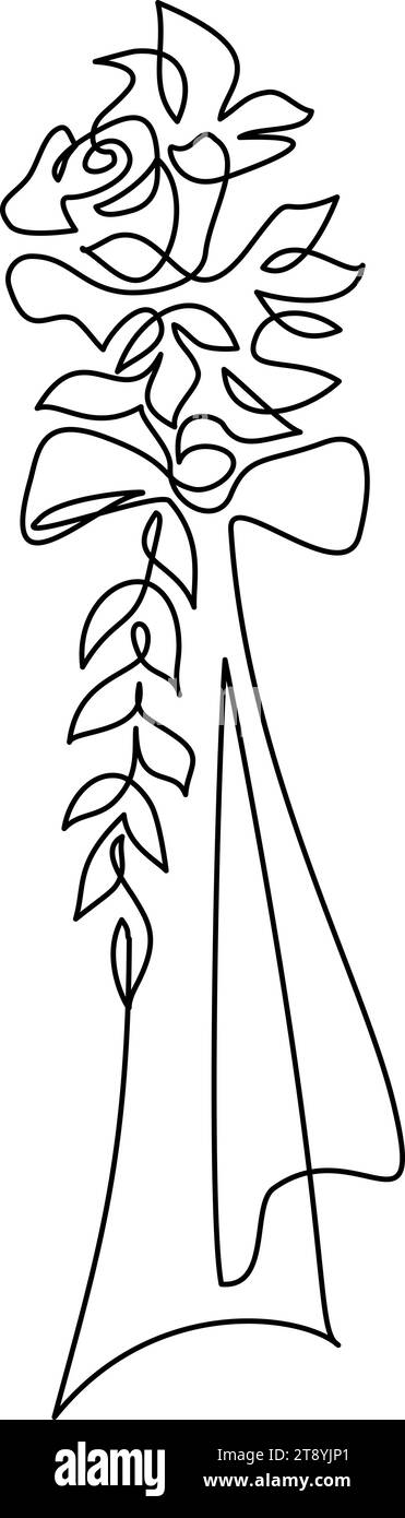 Rahmen aus Gartenrosen mit Blättern und drapiertem Stoff. Stock Vektor
