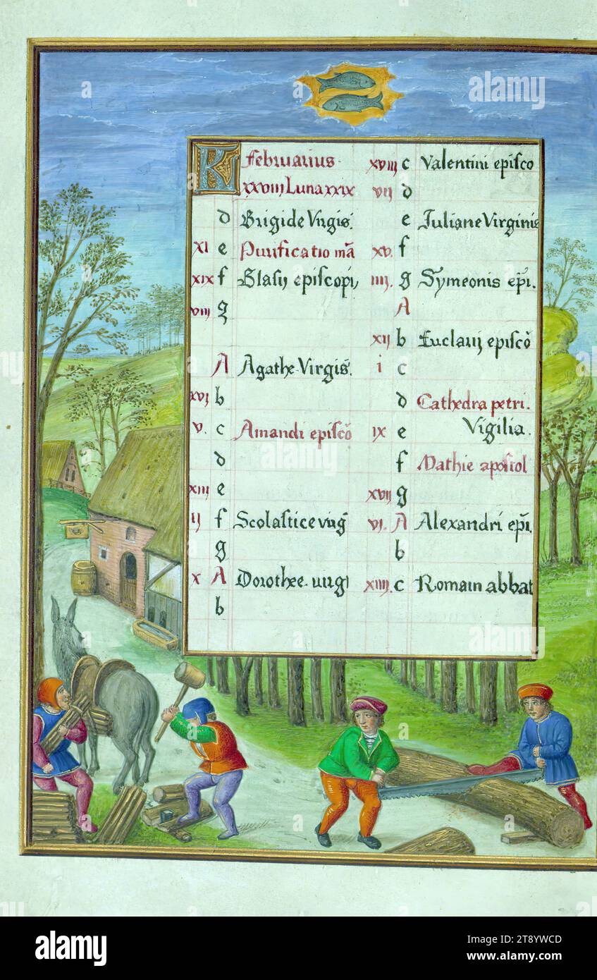 Buch der Stunden (mittelalterlicher Text, moderne Beleuchtung), Männer