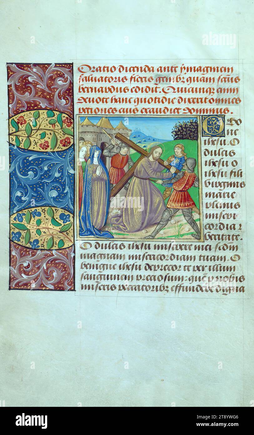 Stundenbuch, Christus trägt Kreuz, vollendet ca. 1440-50 und im Stil ...