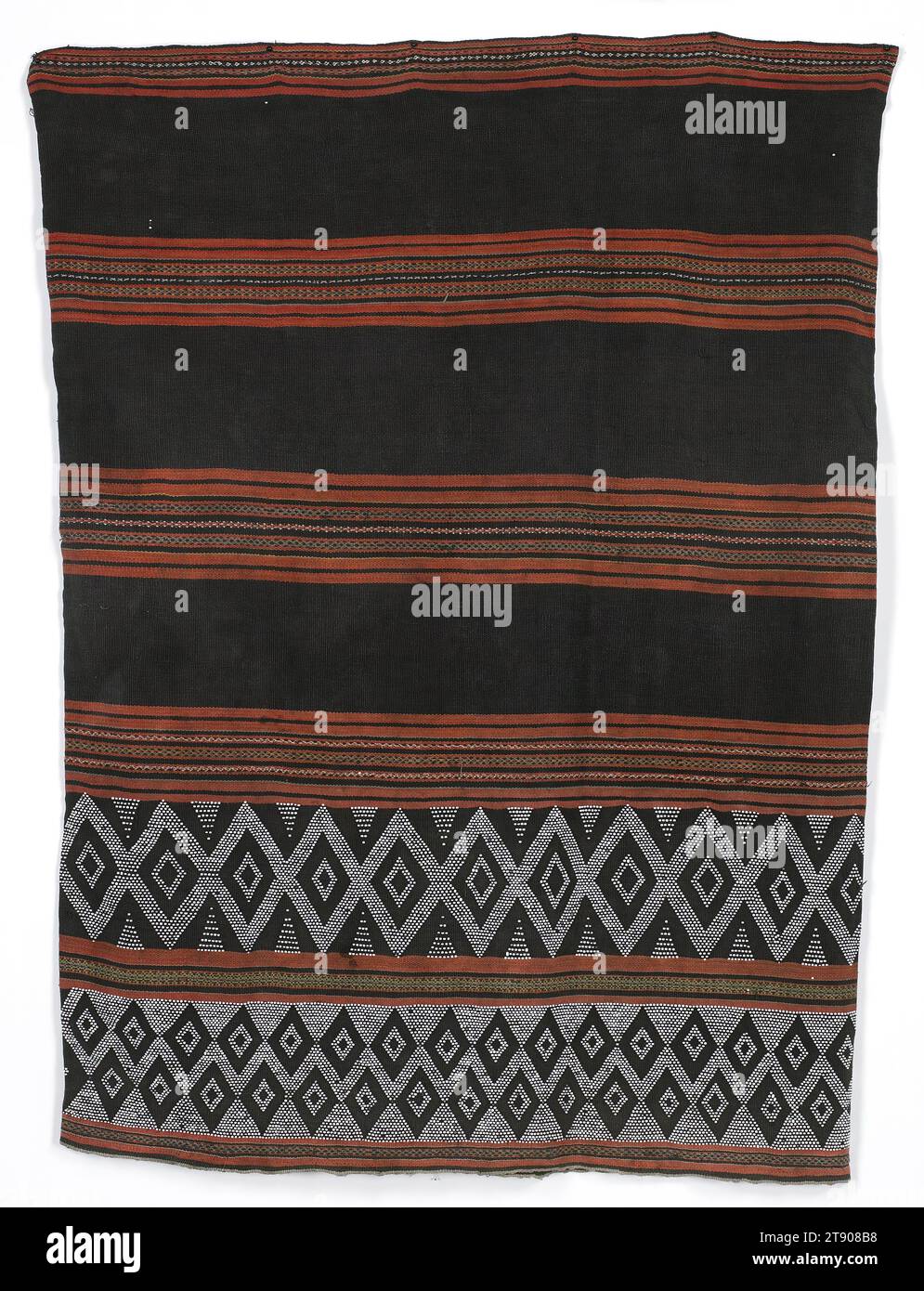 Rock, 20. Jahrhundert, 37 1/2 x 3/4 Zoll (95,25 x 70,49 cm), Baumwolle, Perlen (Glas); Handarbeiten, Vietnam, 20. Jahrhundert Stockfoto