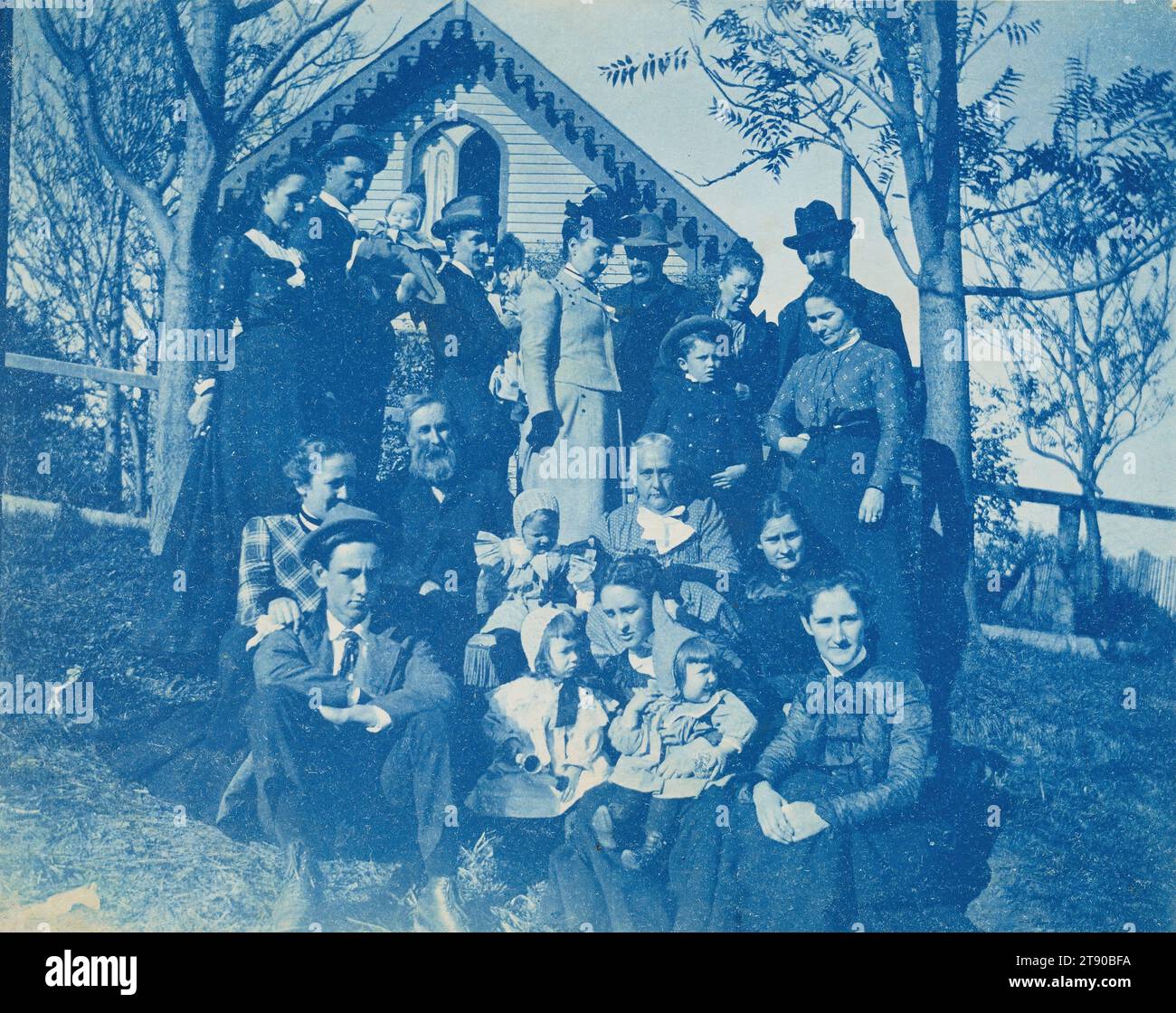 Rulo, Nebraska, ca. 1900, Agnes Winterbottom Cooney, amerikanisch, 1878-1940, 3 3/4 x 4 3/4 Zoll (9,53 x 12,07 cm) (Bild)4 7/8 x 6 1/8 Zoll (12,38 x 15,56 cm) (Halterung), Cyanotype, USA, 19.-20. Jahrhundert Stockfoto