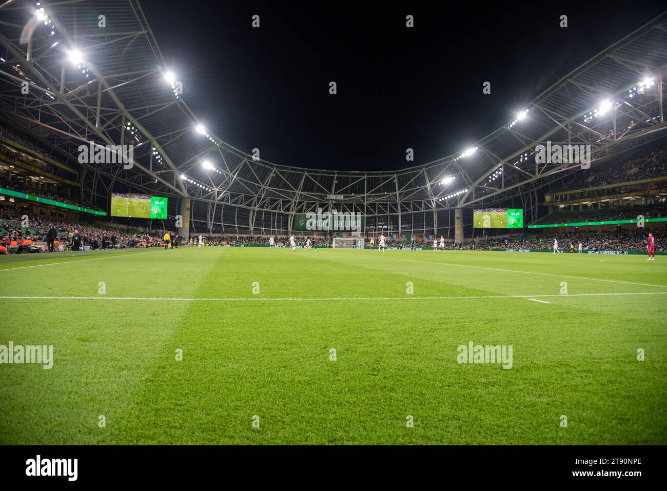 Dublin, Irland. November 2023. Eine allgemeine Ansicht des Aviva Stadions während des Internationalen Freundschaftsspiels zwischen der Republik Irland und Neuseeland im Aviva Stadium in Dublin, Irland am 21. November 2023 (Foto: Andrew SURMA/ Credit: SIPA USA/Alamy Live News Stockfoto