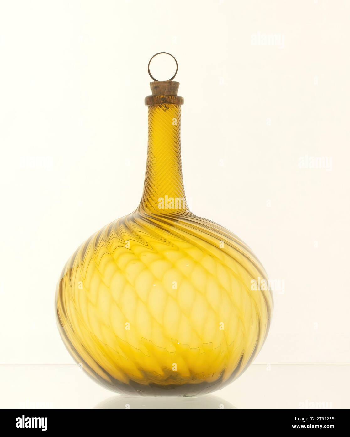 Kugelflasche, 19. Jahrhundert, Zanesville Glass Manufacturing Company, (Zanesville, Ohio), 8 1/4 Zoll (21 cm), Glas, USA, 19. Jahrhundert Stockfoto