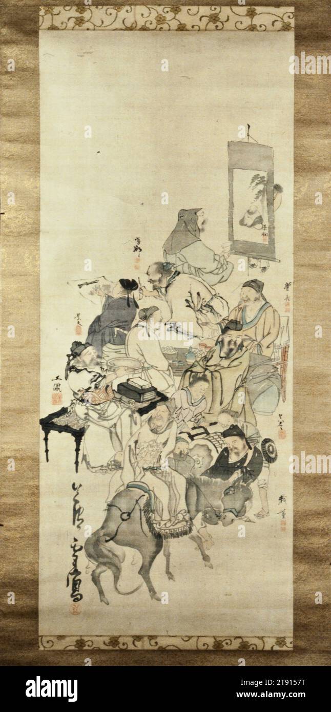 Sammlung der Künstler, um 1790, Kawamura Bunpō; Künstler Ganku