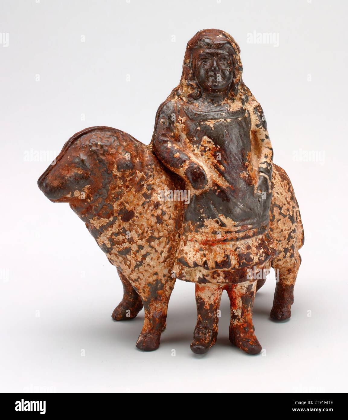 Mary and Little Lamb' still Bank, 1901, 1/4 x 1/2 x 1/16 Zoll. (10,8 x 11,43 x 5,24 cm), Eisen, Pigment, USA, 20. Jahrhundert Stockfoto