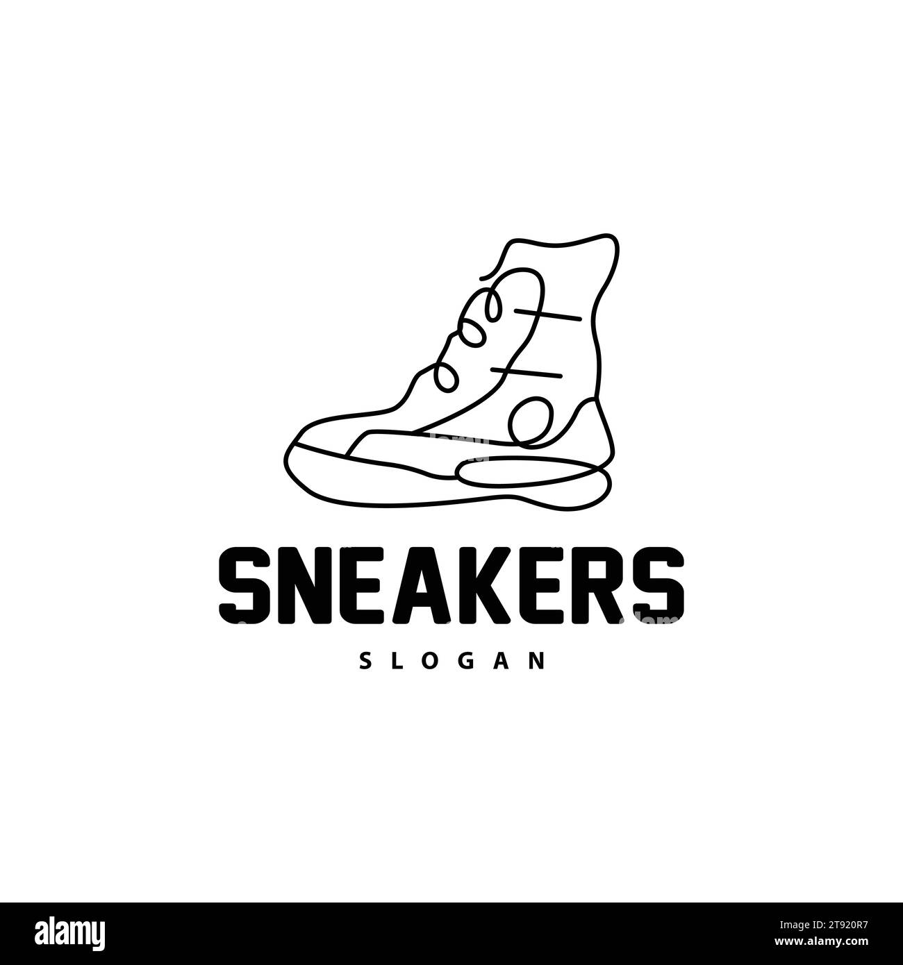 Schuhe Logo, Schuhe Design Einfache Minimalistische Linie Stil, Mode Marke Vektor, Icon Illustration Stock Vektor