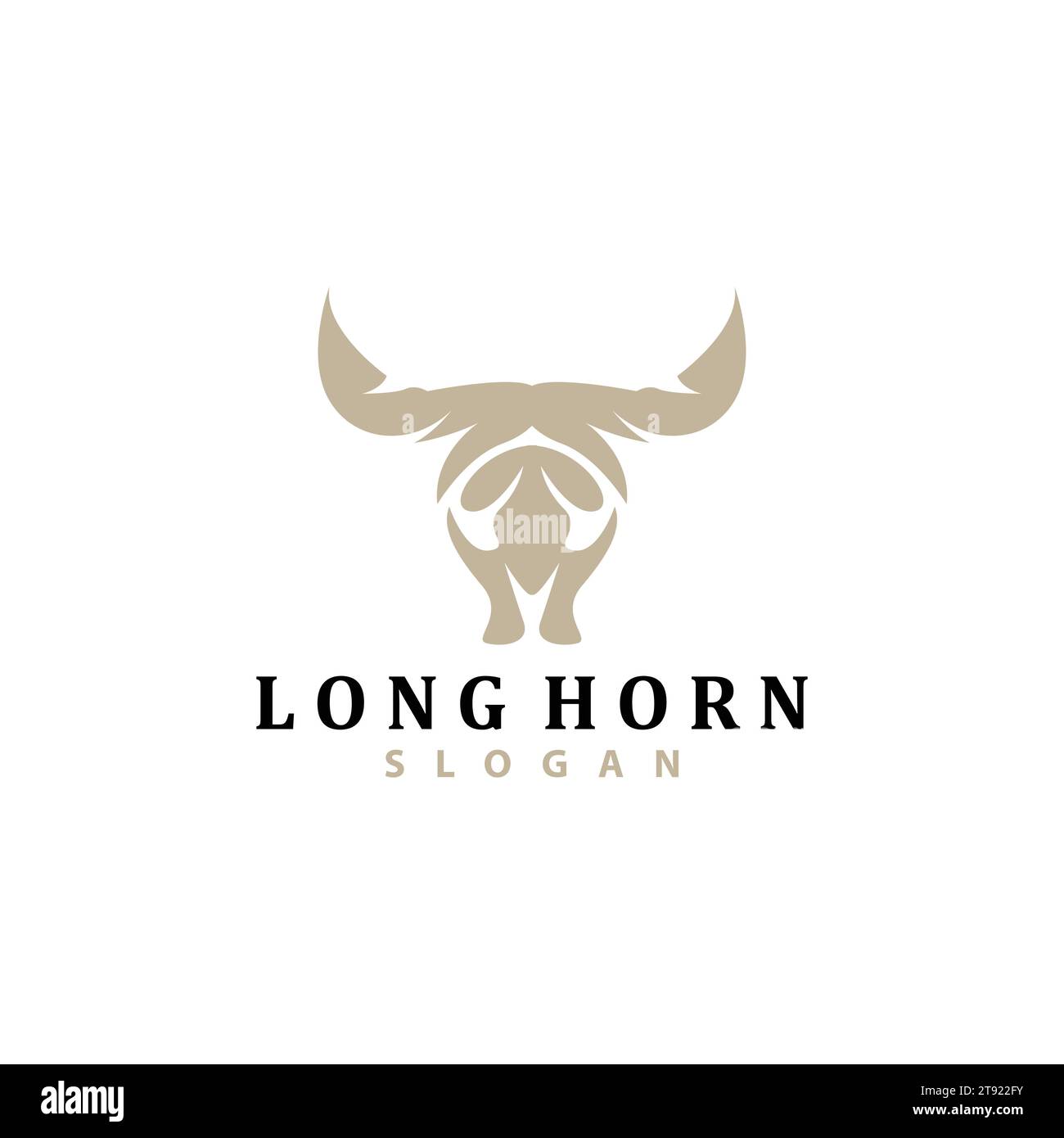 Long Horn Logo, Viehzucht Stier Tier Vektor, Retro Vintage Design, Silhouette Icon, Vorlage Marke Stock Vektor