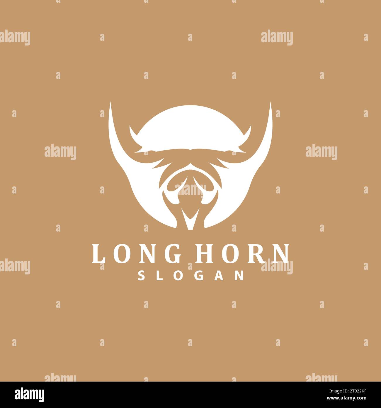 Long Horn Logo, Viehzucht Stier Tier Vektor, Retro Vintage Design, Silhouette Icon, Vorlage Marke Stock Vektor