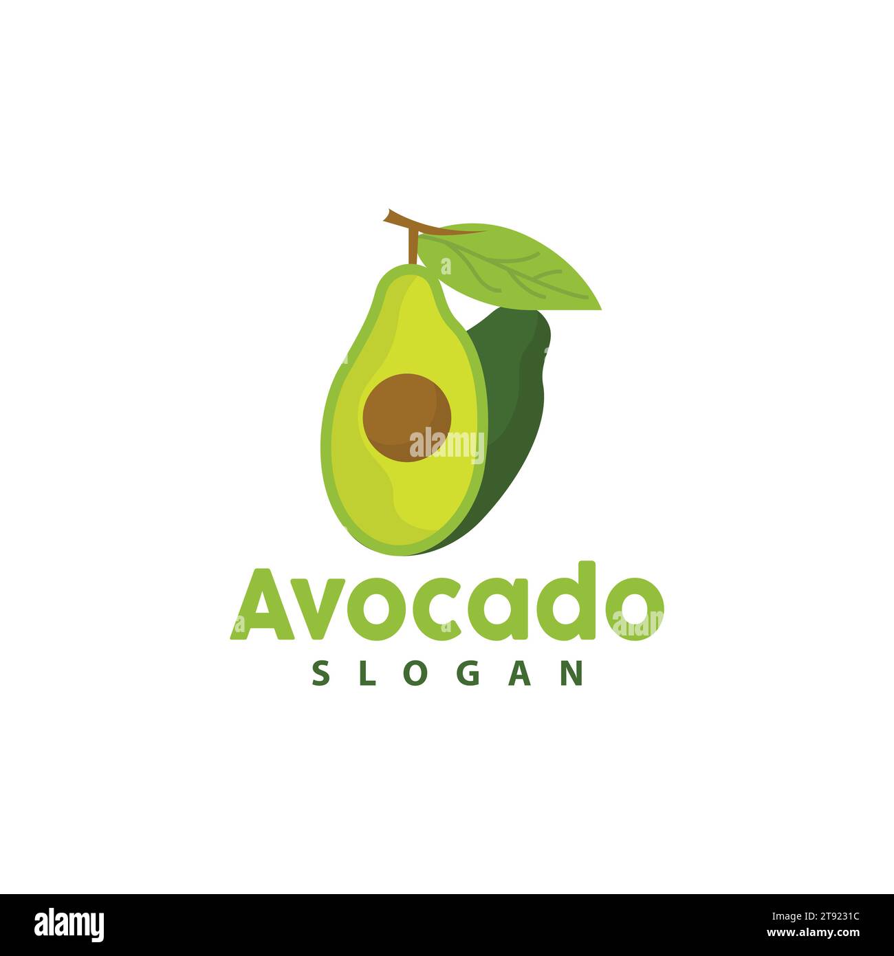 Avocado-Logo, Fresh Fruit Vector, Symbol Symbol Icon Design Stock Vektor