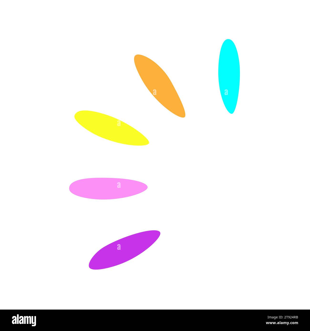 Vektor Bunte isolierte Illustration mit helles Symbol mit Spritzern. Niedliches Konzept mit handgezeichnetem Objekt - Symbol für Upload und Warteprozess. Kreis Stock Vektor