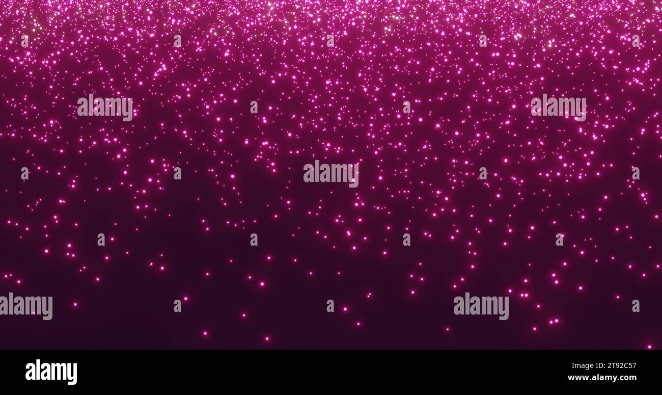 Abstrakte Illustration des purpurpurnen Glitzers fallender Hintergrund Stockfoto
