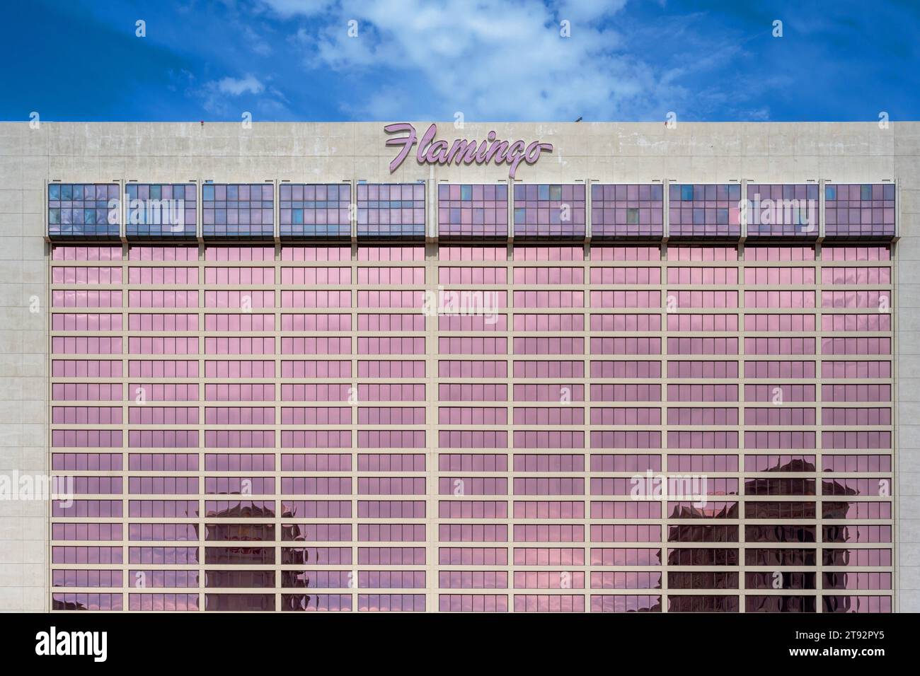 Las Vega, Nevada - 17. Mai 2023: Flamingo Hotel und Casino am Las Vegas Boulevard South (The Strip) tagsüber Stockfoto