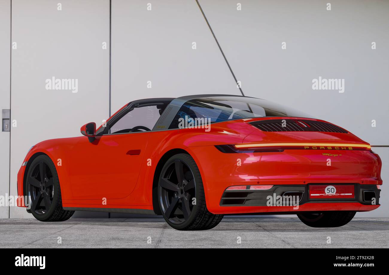 Porsche 911 Targa 4S Heritage Design Edition – im Geiste der Klassiker Stockfoto