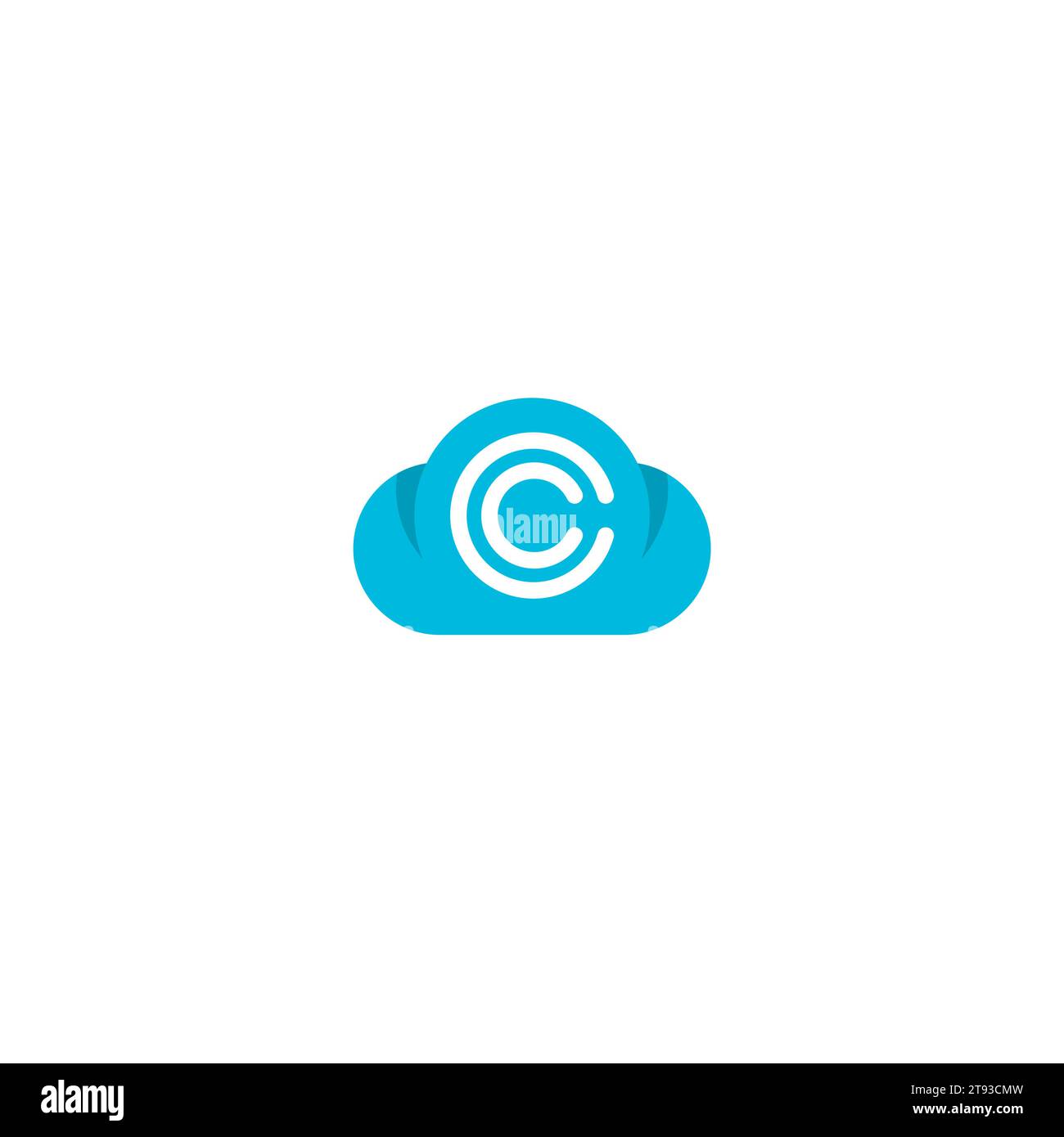 C Cloud-Logo. Konstruktion Von Cloud-Symbolen Stock Vektor