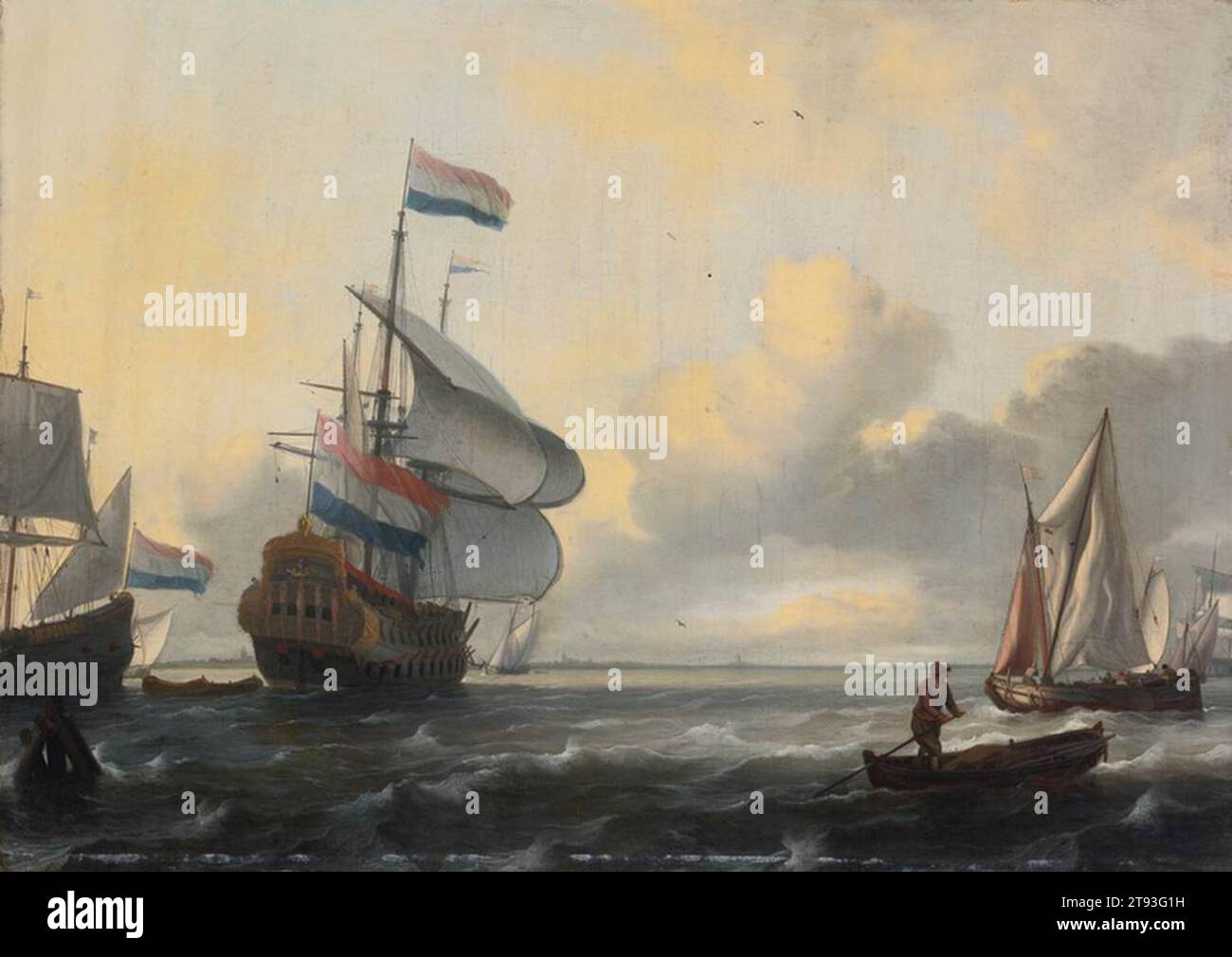 Schiffe in einer steifen Breeze 1688-92 von Ludolf Backhuysen Stockfoto